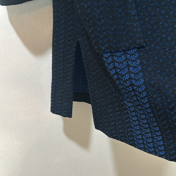 MIN WANG  WOMENS HEAVYWEIGHT CARDIGAN BLACK BLUE LONG SLEEVE SIZE SMALL - Picture 7 of 15